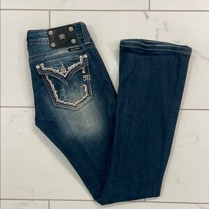 Women's Blue Embellished Jeans